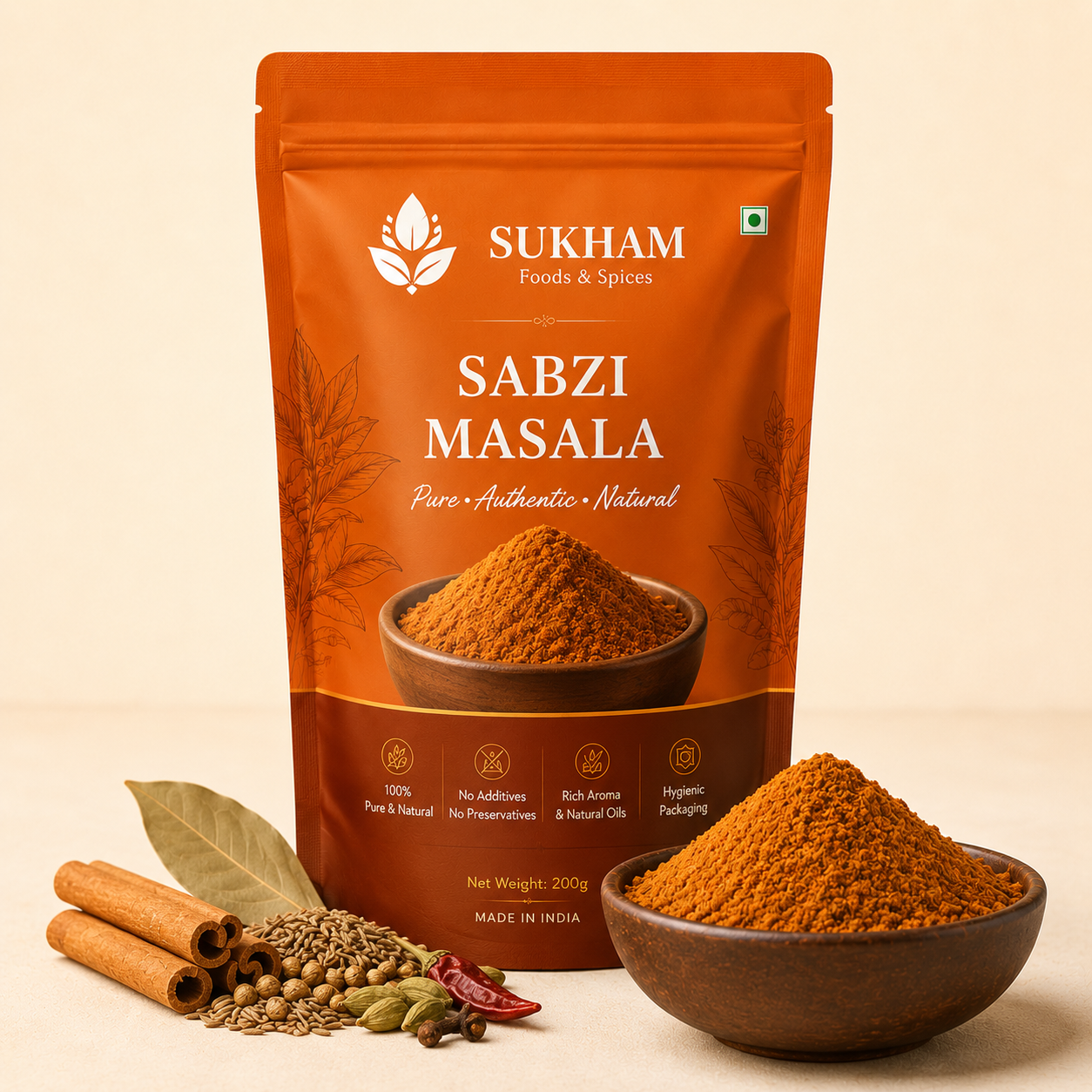 Sukham Sabzi Masala pack